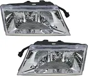 Driver & Passenger Side Headlight Assembly Set Headlights Driver & Passenger Side Compatible with 2003-2004 Mercury Grand Marquis FO2502187 FO2503187