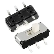 50Pcs 2mm Vertical Slide Switch DPDT 2P2T 6 Terminals PCB Panel Latching
