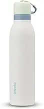 Owala FreeSip Twist Insulated Stainless Steel Water Bottle with Straw for Sports and Travel, BPA-Free, 24-oz, Green/White (Iced Breeze)