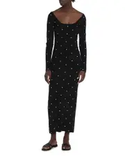Versace Crystal Stud Knit Dress