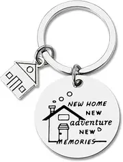 [Xiyantiji] New Home Keychains Housewarming Gifts for First Home Couple Friend Moving to New House Christms Gifts for Women Men Realtor Closing Gifts for New Homeowner Keychain