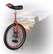 Unicycles Children Unicycle, Bicycle 16/18/20/24 Inch Unicycle Frame Non-Slip Butyl Mountain Tires Balance Cycling Exercise Outdoor Cycling Easy to Assemble,Red,16 Zoll