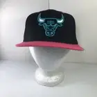 Mitchell & Ness Black/Pink/Neon Blue NBA Chicago Bulls Santa Ana Snapback OSFA
