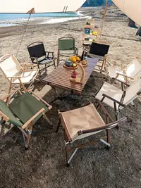 在飛比找樂天市場購物網優惠-紫葉戶外折疊椅便攜式折疊凳公園露營椅釣魚椅旅行野炊自駕游椅子