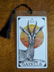 GAZELLE Bookmark Animal Card Tarot Oracle Spirit Art Deck New Handmade Gift horn