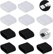AzureRay USB-C Protective Cap Pack of 10 for Plugs & Cables - Dust Protection USB C Cap Made of Silicone - Protects USB Type-C Port - for Smartphone Laptop - Black & Transparent
