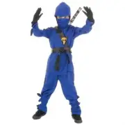 Underwraps Blue Ninja Boy's Halloween Fancy-Dress Costume for Child, S