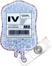 IV Bag Phlebotomist Badge Reel Holder Retractable Card Clip | Blood Transfusion Lab Phlebotomy Students Vein Whisperer Cute Funny Badges Accessories for Office Work Graduation Gifts Essentials