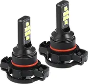 X AUTOHAUX H16 Fog Lights Bulbs Bulb 80W Power 12 LED 3030SMD Chips Auto LED Car Driving Running Lamp Bright Waterproof Aluminum White (Set of 2)