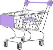 Toyvian Mini Shopping Trolley Holder Compact Desktop Organizer for Makeup Sponge Items for Friends Family Decorative Accent for Home Office