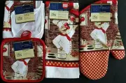 Kitchen Dining Linen Pasta Chef Theme Towel Potholders Oven Mitt, Select: Items