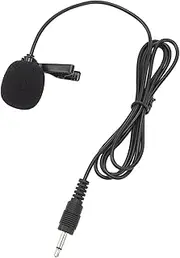 Small Lapel Microphone with Noise Cancelling, Clip On Mic for 3.5mm Laptop Recording, Compatible with Computer
