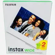 Fujifilm Instax Wide Instant Camera Film Exposures Picture Sheets 20 Sheets