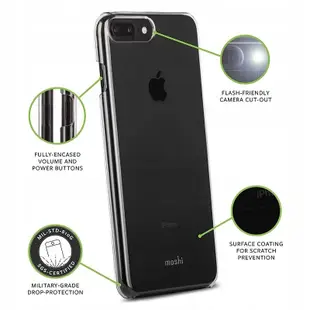 公司貨 Moshi XT Black for iPhone 7 Plus/8 Plus 透明超薄保護背殼 保護殼 手機殼