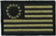 VELCRO® BRAND Fastener Morale Patch Betsy Ross Olive Drab 3x2"