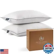 Pacific Coast Feather and Down Bed Pillows Standard Size Set of 2, Goose Hote