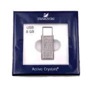 Authentic Swarovski Vao 8 GB USB Memory Stick, Silver