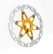 Juin Tech RT01A Road Cyclocross Cycling Disc Brake Center-Lock Rotor 140mm Gold