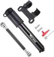 Mini Bike Pump Portable 80 PSI Bicycle Tire Pump Fits Presta and Schrader Valve