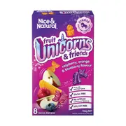 Nice & Natural Fruit Raspberry Orange 8 Pack 136g x 12