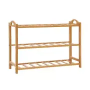 Shoe Rack Bamboo Shoe Storage 3-tier 9 Pairs