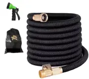 Liberty Expandable Flexible Premium Garden Hose 50 Feet with Adjustable Nozzle