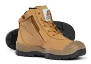 Mongrel Australian Made Zip side Work Boots. Steel Toe Safety 461050