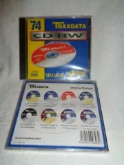 CD-RW 2 Discs Silver ReWritable 4X speed 74-min 650 MB dataguard TRAXDATA NEW