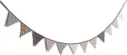 Bunting Flags 12 Flags Vintage Cotton Pennant for Party Wedding Pennant Bunting Garlands Fabric Decor Wedding Party Supplies 3.2m Bunting