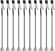 TEAONE Alligator Clip Sticks, 10 PCS Model Holder Clips with Magnetic Base for Model Parts Assemble, Card, Photo (12.5cm/4.92in)