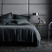 Sheridan Abbotson Linen Quilt Cover in Carbon/Grey Size: Super King @Sheridan Rewards