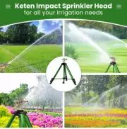 Impact Sprinkler on Tripod Base, Tripod Sprinkler with 300 Degree Large Area