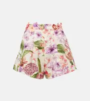 [Agua by Agua Bendita] Agua by Agua Bendita Floral high-rise linen shorts UK 6 multicoloured