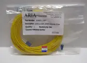 Aria 50ft 15m LC to LC SMF Single Mode Duplex 9/125 Fiber Patch Jumper Cable