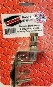 ProComm JBC995SS Stainless Steel 3-Way Mirror Mount with SO-239 Stud NEW