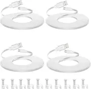 Power Extension Cable Compatible with Wyze Cam Pan v2, Blink Mini, Eufy 2C 3C, Yi Outdoor and Furbo Dog Security Camera - Flat Cord, Wire Clip, 4-Pack, 25ft