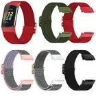 Adjustable Stretch Nylon Watch Strap Replacement for Fitbit Charge 5 Smart Watch