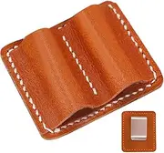 Double Pen Clip - Notebook Pencil Holder | Anti-Lost Organizer Vintage PU for Journal