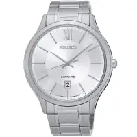 在飛比找momo購物網優惠-【SEIKO 精工】古典時尚腕錶/白面42mm SK037(