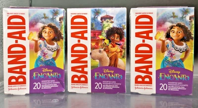 (3 Pack) Band-Aid Brand Bandages - Disney Encanto - Assorted Sizes - 20 Ct. Ea.