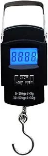 [Kisangel] Portable Fishing Scale Compact Luggage Scale Digital LCD Display Easy to Carry Home Use