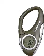 Digital Hiking Altimeter - Portable Hiking Barometer, Digital Hiking Barometer | Multifunctional Digital Altimeter with Thermometer, Practical Carabiner Hiking Accessory For M