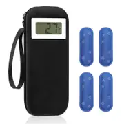 Insulin Cooler Travel Case with Thermometer Display Medication Diabetic Cooler for Travel Portable Refrigerated Medicine Organizer Bag with Scienti...