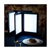 LED Menu Covers 8" x 10.5" LED Backlit Light Double Panel Menu Holder PU Leat...