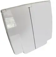 CMS 15AMP SINGLE 15A AUTOSWITCH INLET WHITE WITH RCD SWITCH -IP44. JILCBWH