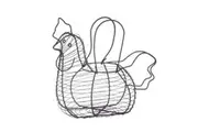 DAVIS & WADDELL BLACK CHICKEN EGG BASKET