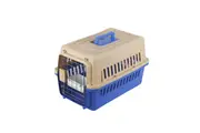 YES4PETS Small Dog Cat Crate Pet Carrier Airline Cage With Bowl and Tray-Blue