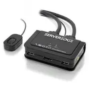 SERVEREDGE 2-Port USB / HDMI Cable KVM Switch With Audio & Remote