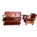 鑫高雄駿喨二手貨家具(二手及全新買賣)---木製椅 1人 3人 大茶几 小茶几 木頭沙發 客廳椅 客廳桌