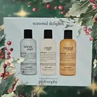 3 PK PHILOSOPHY Shower Gel SEASONAL DELIGHTS Snow Angel Candy Cane Sugared Crust